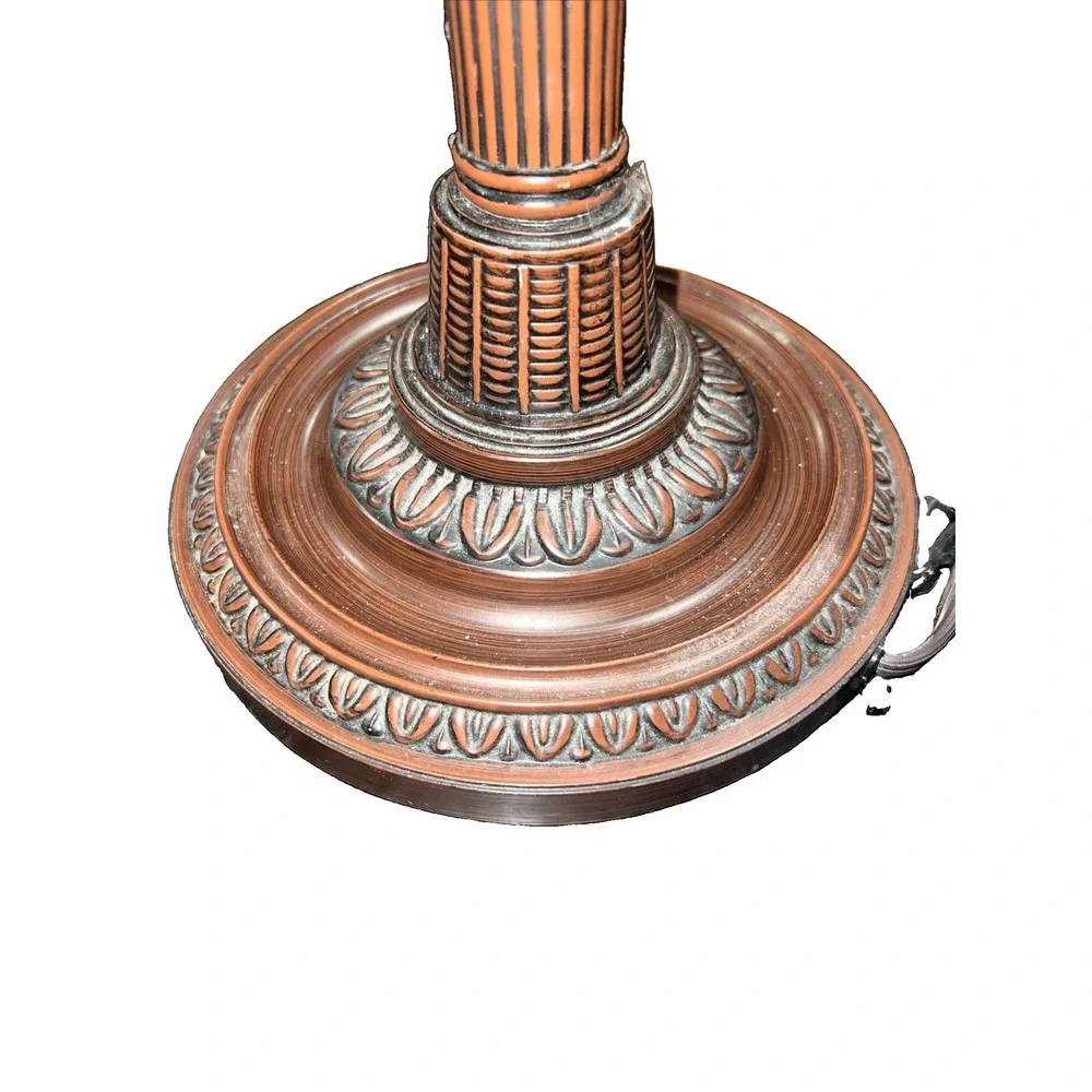 10/ Vintage table lamp for bankers in high quality frosted glass